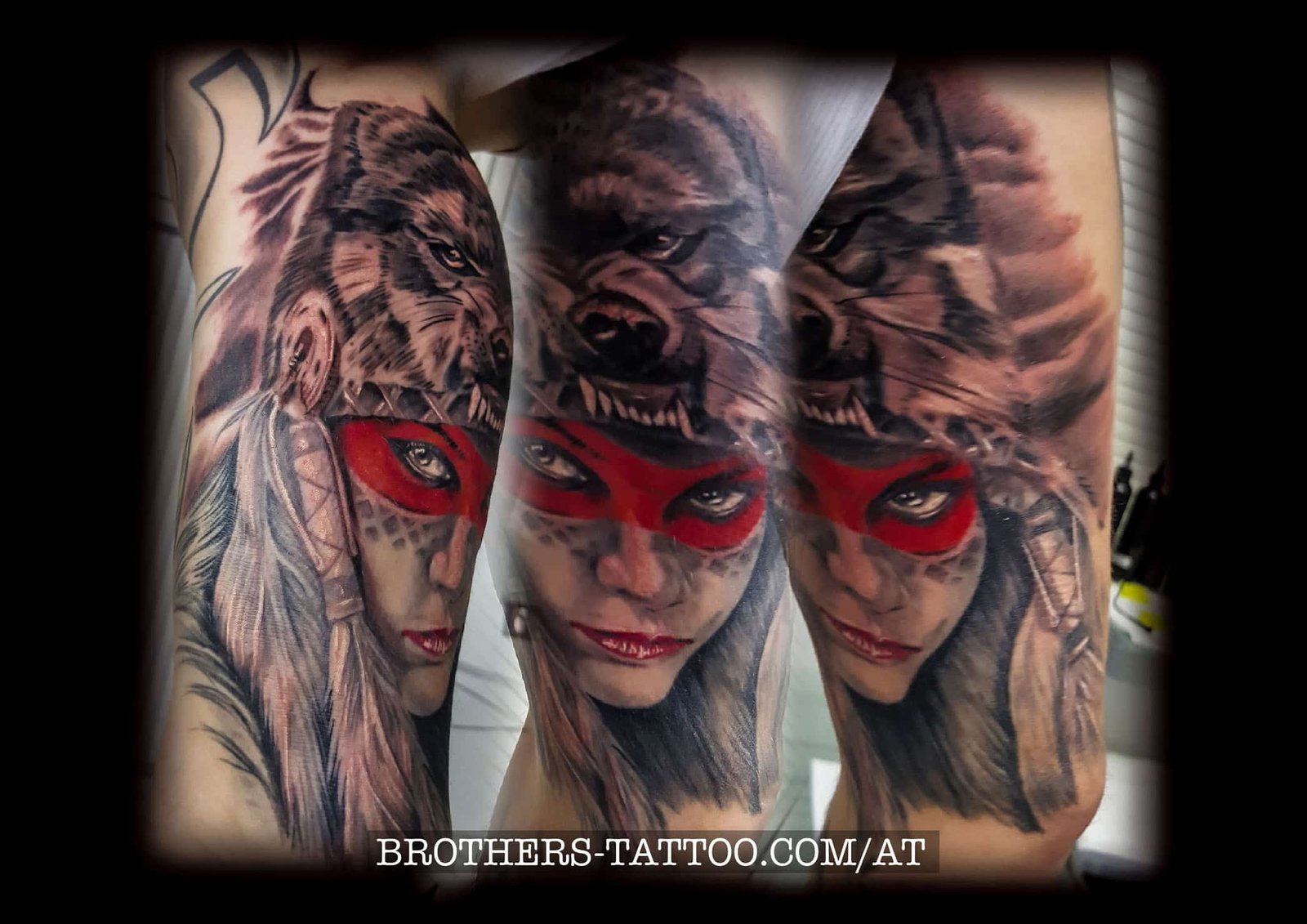 Indian girl tattoo -color ( year 2017 )