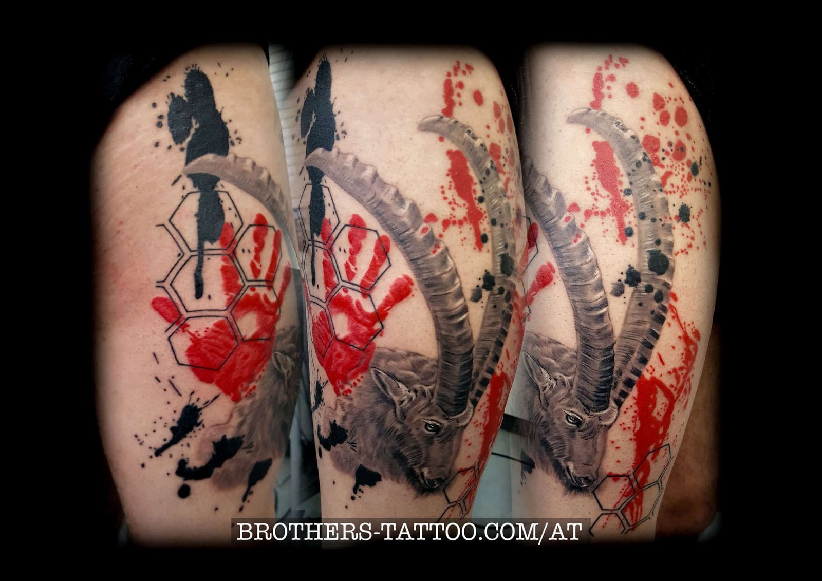 Capricorn and trash - tattoogrey wash and trash tattoo ( year 20)